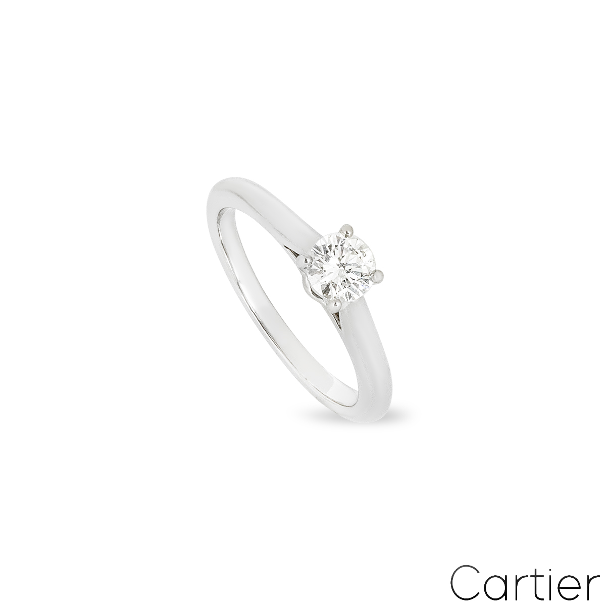 Cartier Platinum Round Brilliant Cut Diamond Solitaire 1895 Ring 0.30ct H/VS2 Cartier Platinum Round Brilliant Cut Diamond Solitaire 1895 Ring 0.30ct H/VS2